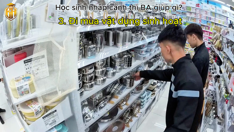 Học sinh Du Học BA đi sắm đồ gia dụng tại Hàn Quốc