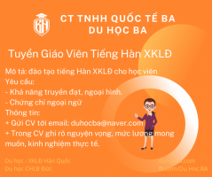 Tuyển nhân viên kinh doanh và giáo viên tiếng Hàn