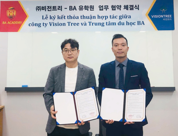 Buổi ký kết thỏa thuận hợp tác giữa Du Học BA và Vision Tree