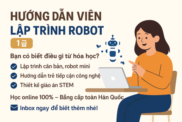 Chứng chỉ Hướng dẫn Lập trình Robot cấp 1 (로봇코딩지도사 1급)