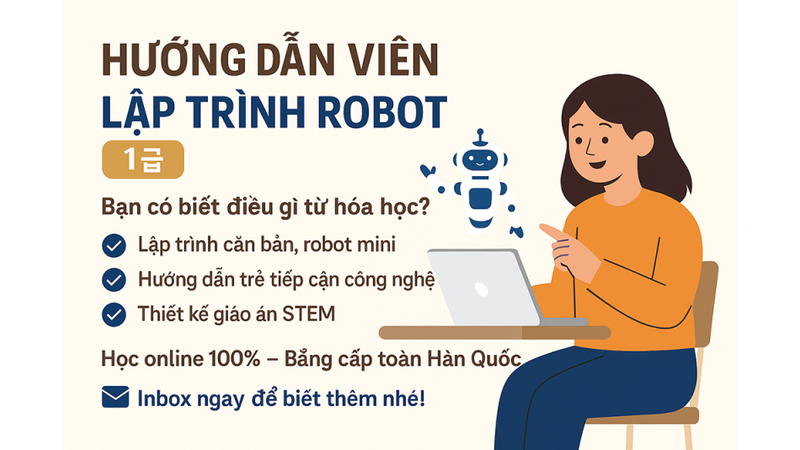 Chứng chỉ Hướng dẫn Lập trình Robot cấp 1 (로봇코딩지도사 1급)