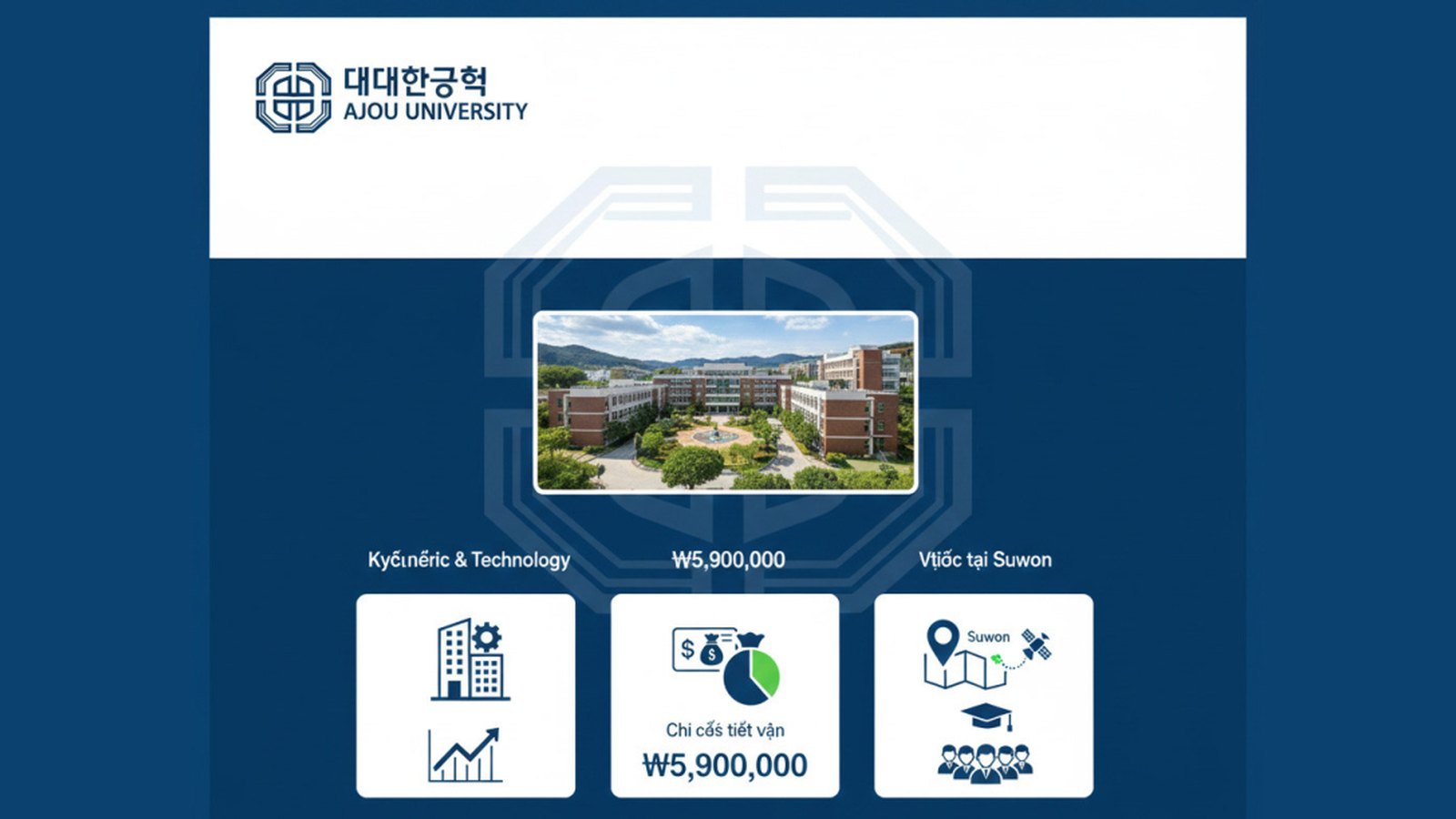 [Review] Đại học Ajou Suwon: Học bổng & Học phí RẺ nhất Gyeonggi 2025 (Đối tác BA)