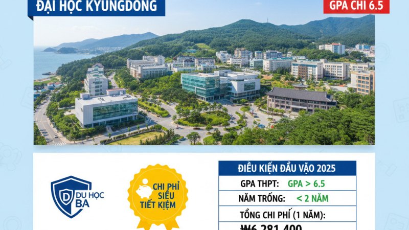 [Review] Đại học Kyungdong: Học phí RẺ, GPA 6.5 và Điều kiện Du học mới nhất 2025