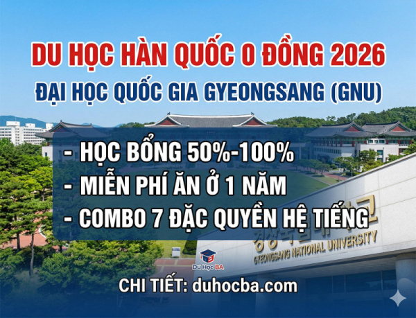 Đại Học Quốc Gia Gyeongsang (GNU): Bùng Nổ Học Bổng 100% & Miễn Phí KTX 2026