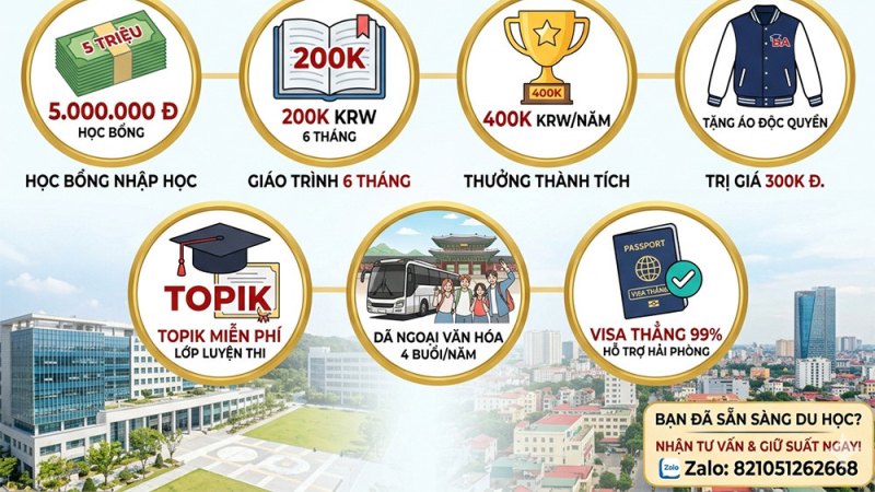 7 Đặc Quyền Du Học Hàn Quốc Hệ Tiếng 2026 - Du Học BA Hải Phòng