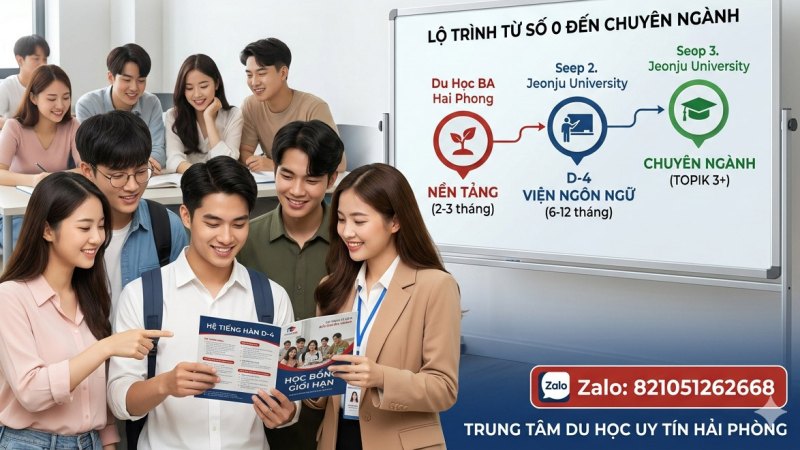 Học Bổng Hệ Tiếng Hàn D-4 Đại Học Jeonju: Lộ Trình Từ Số 0 Đến Chuyên Ngành
