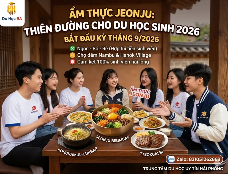Khám Phá Văn Hóa Ẩm Thực Jeonju: Thiên Đường Ăn Uống Cho Du Học Sinh