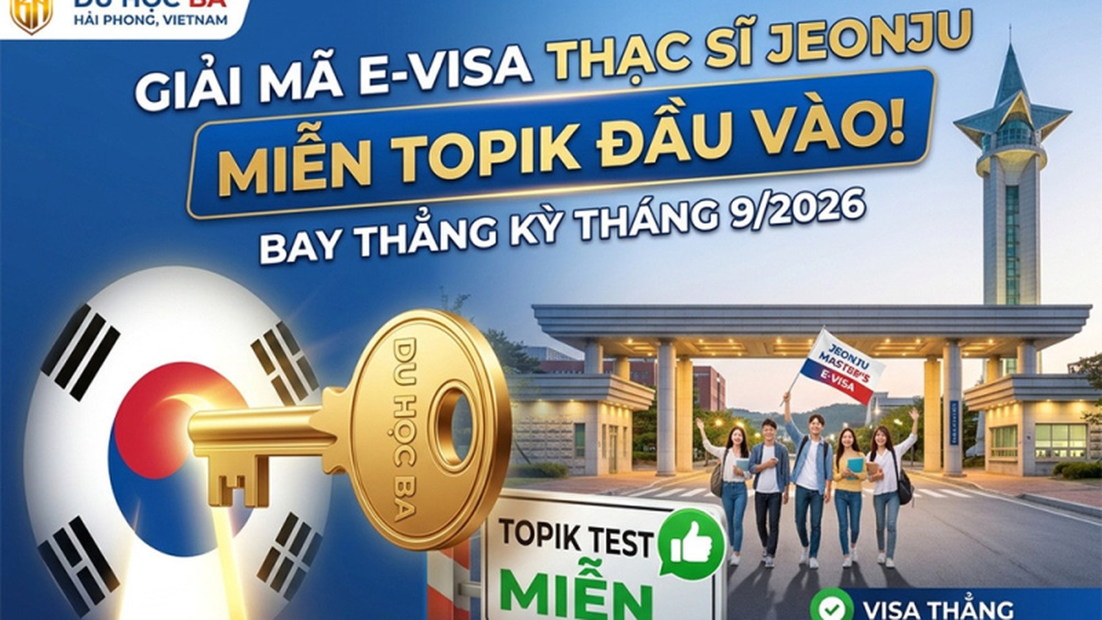 Giải Mã E-Visa Thạc Sĩ Jeonju: Tại Sao Lại Miễn TOPIK Đầu Vào?