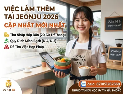Việc Làm Thêm Tại Jeonju 2026: Thu Nhập, Quy Định Và Cách Tìm Việc Nhanh