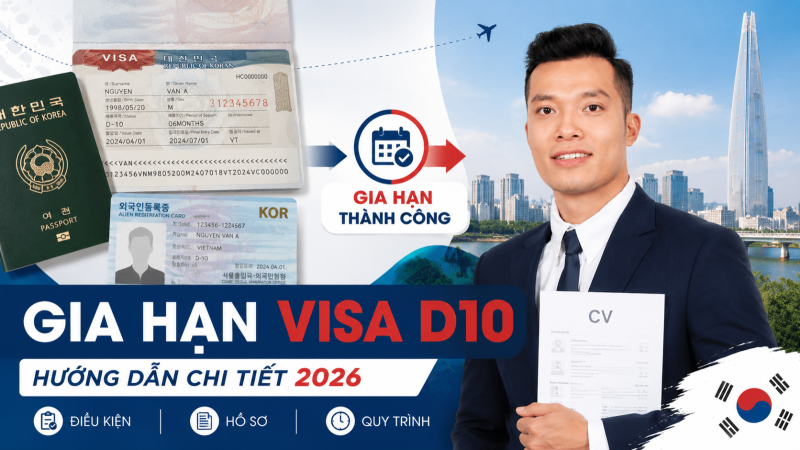 Hướng dẫn gia hạn visa D-10 (tìm việc) tại Hàn Quốc