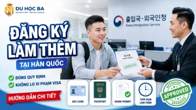 Hướng dẫn đăng ký làm thêm hợp pháp cho du học sinh (시간제취업)
