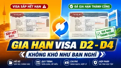 Hướng dẫn gia hạn visa du học D-2 và D-4 tại Hàn Quốc