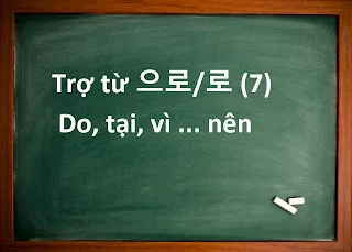 [Ngữ pháp] 으로/로 (7): Do, tại, vì ... nên