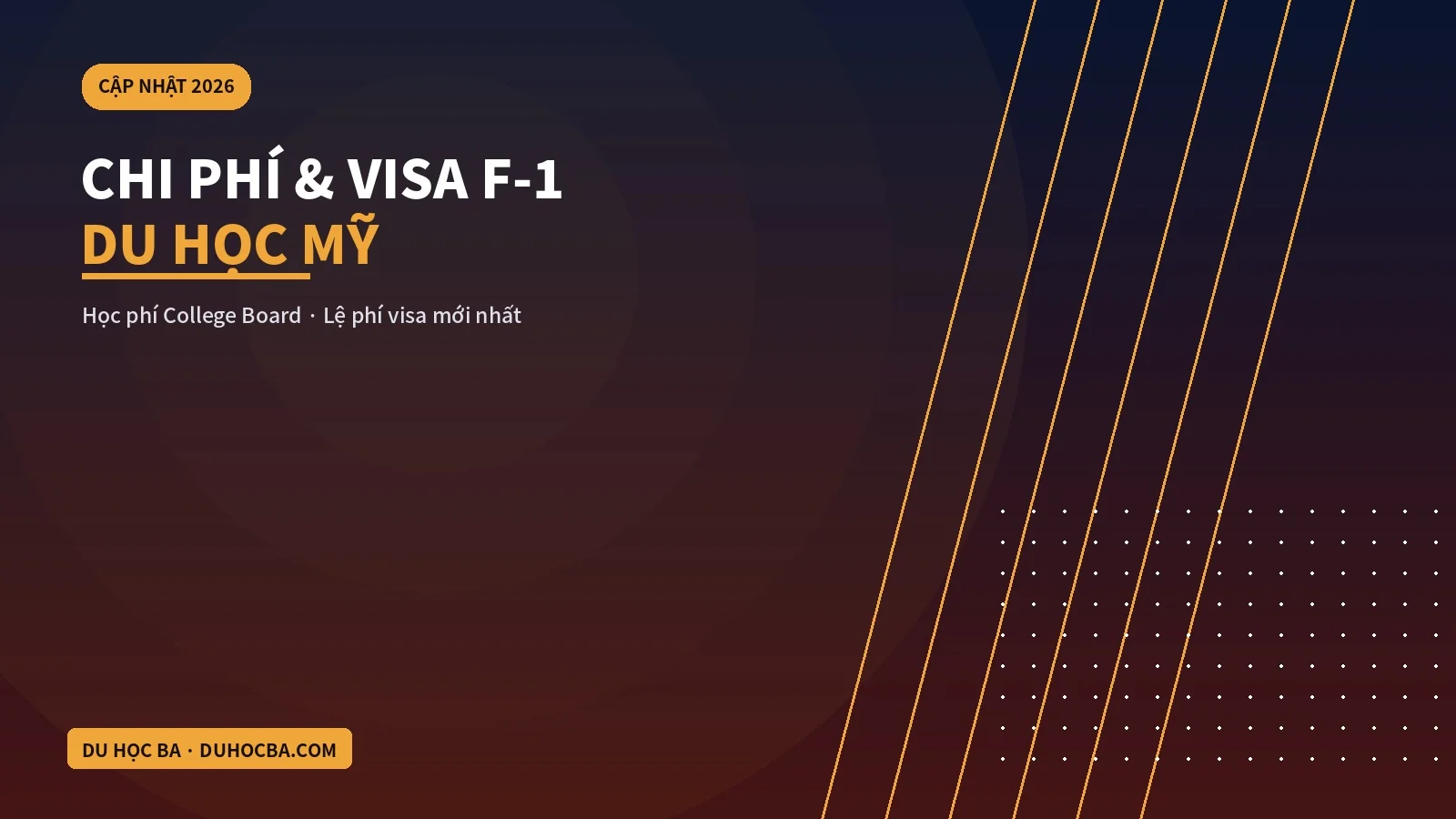 Chi Phí & Visa Du Học Mỹ 2026: Cần Bao Nhiêu Tiền, Xin Visa F-1 Thế Nào?