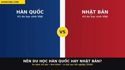 Nên du học Hàn Quốc hay Nhật Bản? So sánh chi phí, làm thêm, cơ hội 2026