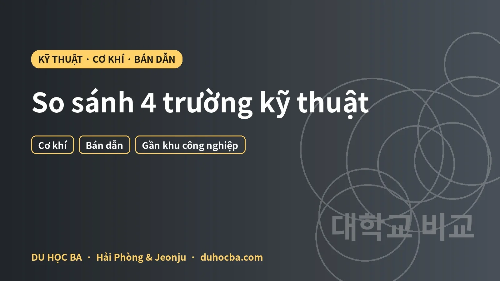 Đại học kỹ thuật Hàn Quốc: so sánh 4 trường cơ khí, bán dẫn 2026
