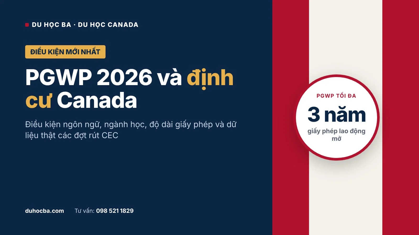 PGWP 2026 - điều kiện mới và con đường định cư Canada sau du học