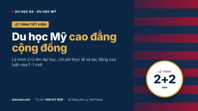 Du học Mỹ cao đẳng cộng đồng 2026: lộ trình 2+2, chi phí và luật F-1 mới